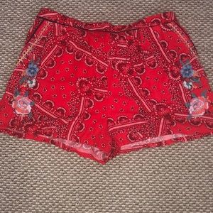 Red bandanna shorts!